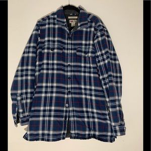 LL Bean Fleece Lined Plaid Flannel Buttondown